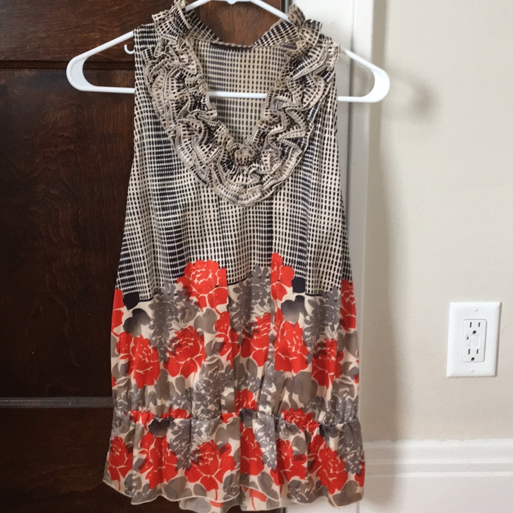 The Limited Sleeveless Silk Peplum Top - Size S